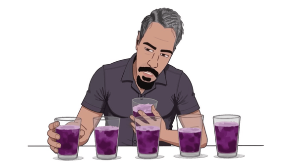 مرگ با یک لیوان نوشابه بنفش