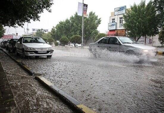 بارش سیل آسا، ساعاتی قبل در شوشتر خوزستان /فیلم