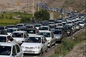 ترافیک سنگین در جاده مهران