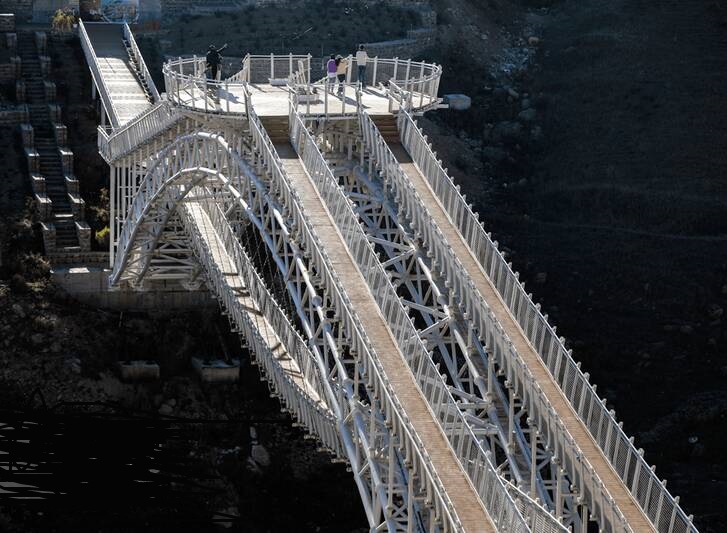 پل معلق ورگه سران  شاهکارمهندسان ایرانی