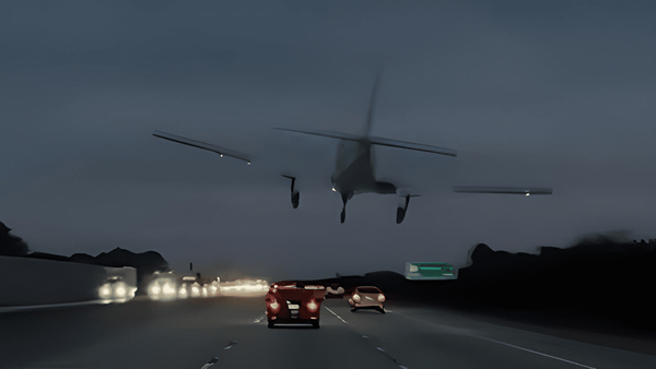 برخورد هواپیما با خودرو در اتوبان فلوریدا /فیلم