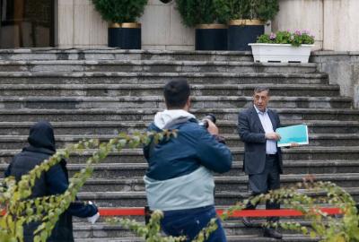  اعضای هیأت دولت در جمع خبرنگاران /عکس