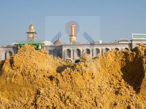 فیلم/ پدیدار شدن خاک زرد در نزدیکی حرم امام حسین(ع)