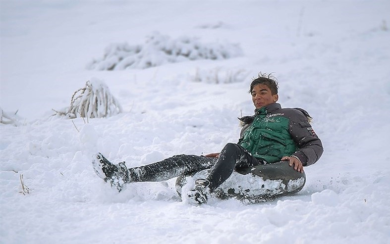 تفریحات برفی در سنندج /عکس