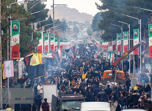 تصاویر هوایی از مسیر گلزار شهدا، ۲ روز مانده به سالگرد سردار دل‌ها