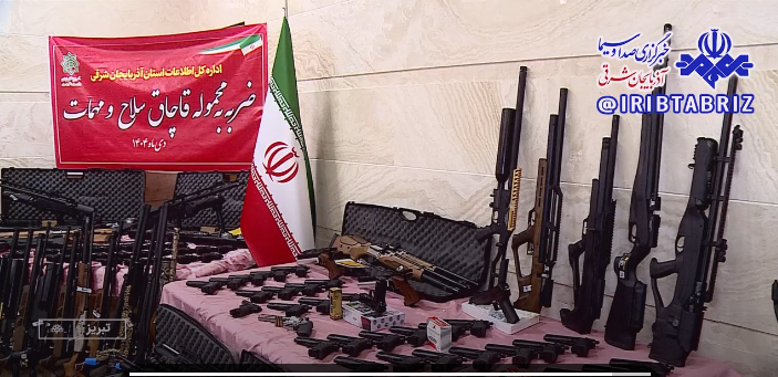 تصاویر کشف ۲۲۰ قبضه اسلحه جنگی در تبریز /فیلم
