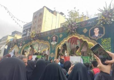 تشییع پیکر شهدای تروریستی آمریکایی-صهیونیستی در تهران/عکس