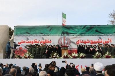 تشییع پیکر شهدای تروریستی آمریکایی-صهیونیستی در تهران/عکس