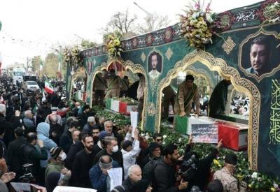 تشییع پیکر شهدای تروریستی آمریکایی-صهیونیستی در تهران/عکس