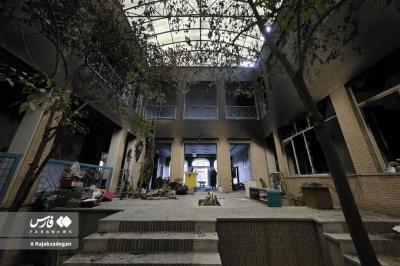 آتش وغارت بنای تاریخی بلدیه یزد