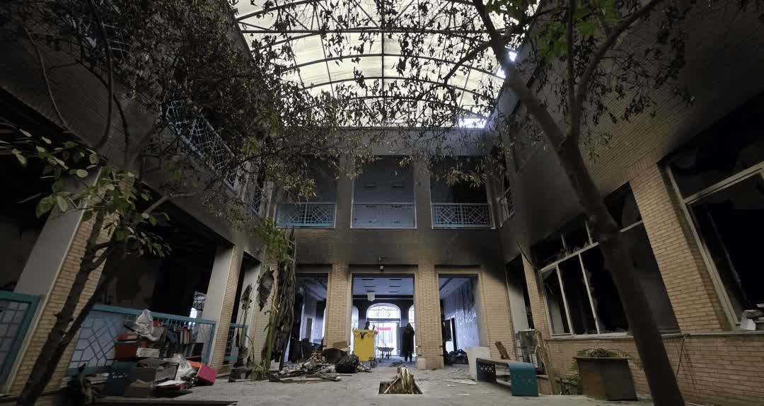 آتش وغارت بنای تاریخی بلدیه یزد