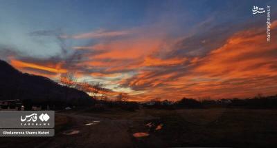 غروب دل انگیز مازندران