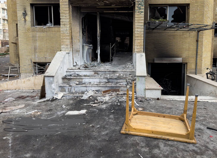 خسارت آشوبگران به مشیریه تهران