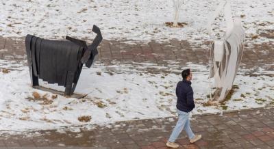 بارش برف زمستانی در ارومیه /عکس
