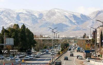 چهره سپید کوه‌های شهر شیراز