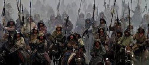 چنگیزخان مغول کنار پهلوی ایستاد