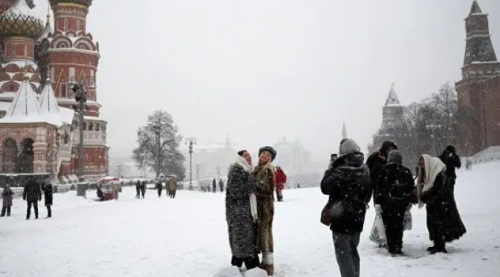  شدیدترین برف مسکو در دو قرن اخیر / فیلم