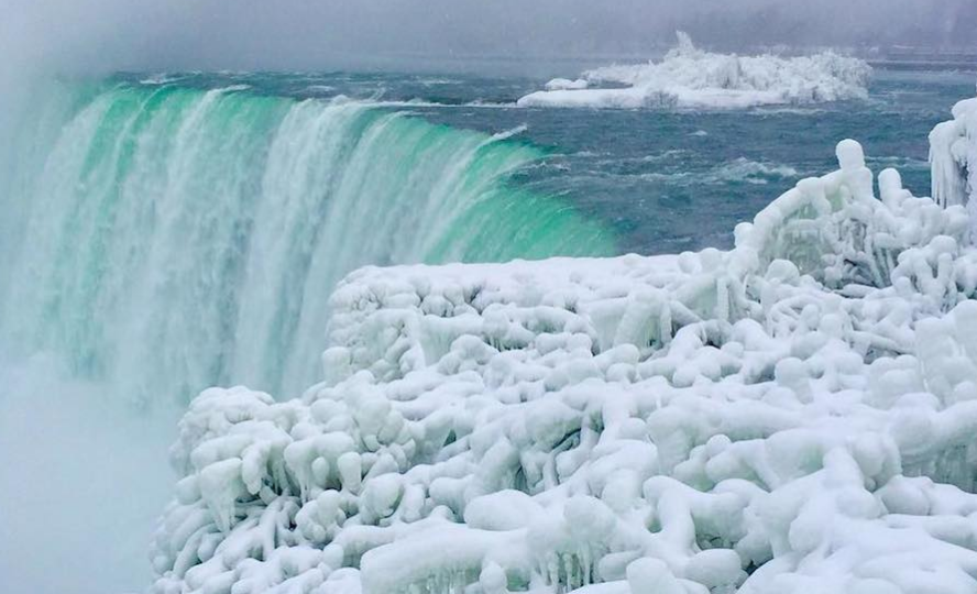  آبشار نیاراگا یخ زد /فیلم