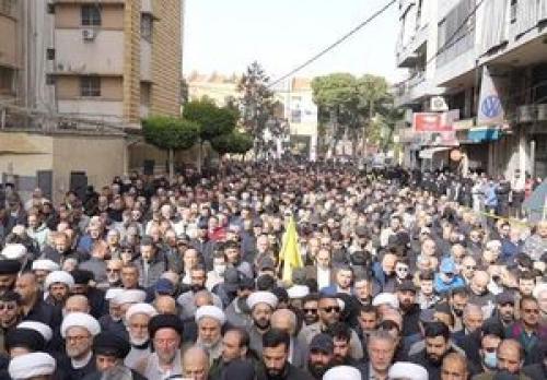 برگزاری مراسم تشییع پیکر پدر شهید سیدحسن نصرالله در لبنان