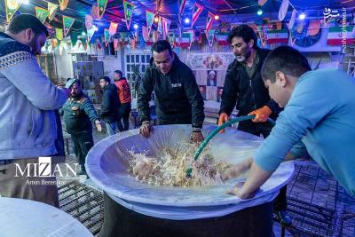  پخت ۵۰ تن سمنو نذری