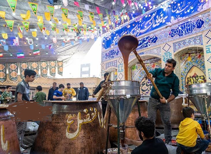  پخت ۵۰ تن سمنو نذری