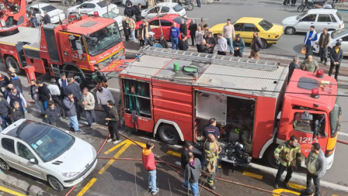 مهار آتش‌سوزی در پاساژ تهرانسر 