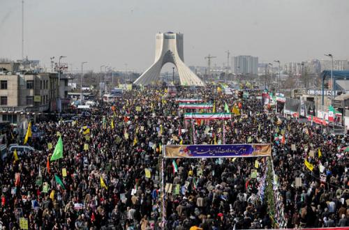 تصاویر هوایی از حضور مردم تهران در راهپیمایی /فیلم