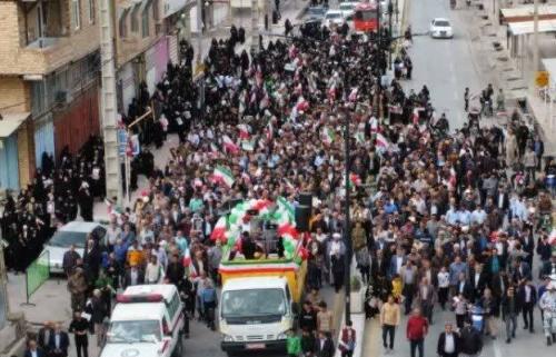 یزله عرب‌های خوزستان در جشن ۴۷ سالگی انقلاب 