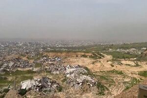  حجم گسترده ویرانی در شرق خط زرد در نوار غزه+ فیلم