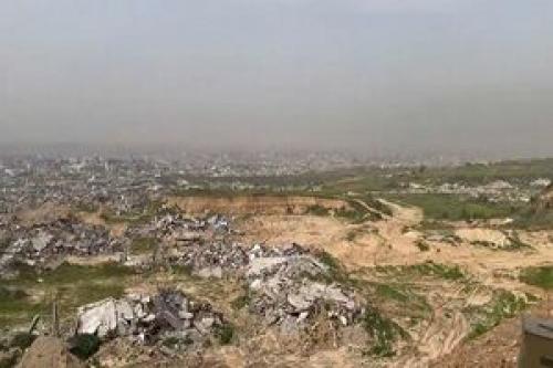  حجم گسترده ویرانی در شرق خط زرد در نوار غزه+ فیلم