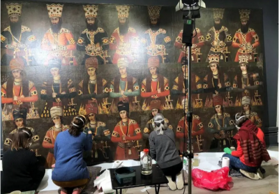 مرمت نقاشی تاریخی پسران فتحعلی شاه قاجار /عکس