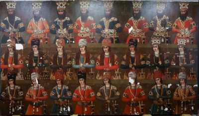 مرمت نقاشی تاریخی پسران فتحعلی شاه قاجار /عکس