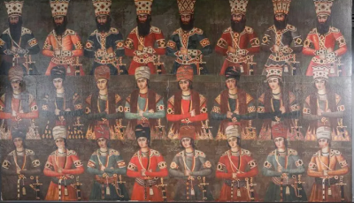 مرمت نقاشی تاریخی پسران فتحعلی شاه قاجار /عکس