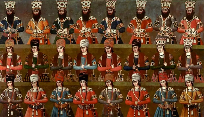 مرمت نقاشی تاریخی پسران فتحعلی شاه قاجار /عکس