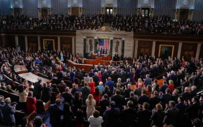 حاشیه‌هایی از نطق سالانه‌ ترامپ در کنگره / عکس