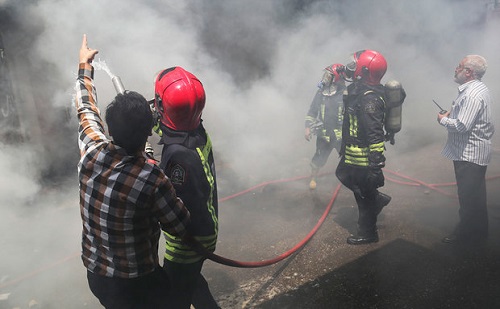 آتش‌سوزی در یکی از شرکت‌های صنعتی شهرک صنعتی آبادان