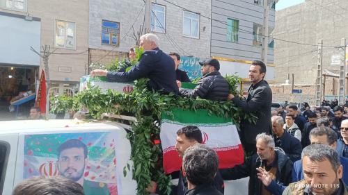 تشییع باشکوه شهید مدافع وطن «محمد نقوی»