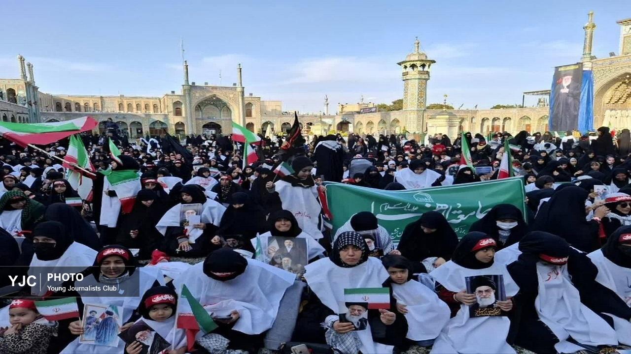 طلاب خواهر قم کفن پوش شدند