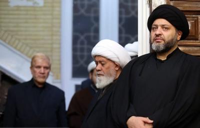 عکس/حضور مراجع و علما در بیت آیت الله موسوی 