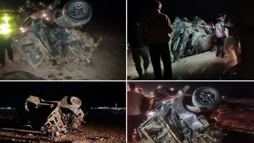 جان باختن یک نفر در واژگونی خودرو در اسفدن 
