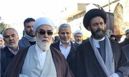 حضور رئیس دفتر مقام معظم رهبری در مراسم تشییع پیکر آیت‌الله موسوی اردبیلی