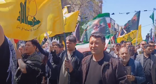 دسته فاطمیون در عزای رهبر انقلاب /فیلم