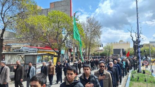 عزاداری خیابانی بمناسبت شهادت امام جعفر صادق (ع) در خوی