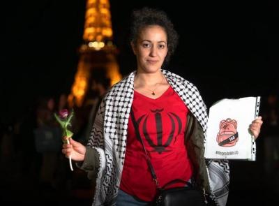 پرچم ایران  در کنار برج ایفل 