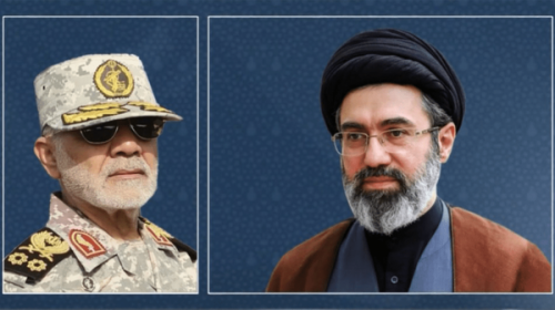 ارائه گزارش فرمانده قرارگاه خاتم‌ الانبیا به رهبر