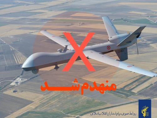  انهدام پهپاد MQ۹ آمریکا با آتش پدافند هوایی نوین سپاه