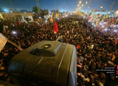 تشییع رهبرشهیددرکربلا