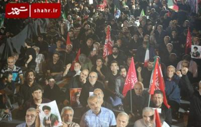  عزاداری هفتمین شب خاکسپاری رهبر شهید