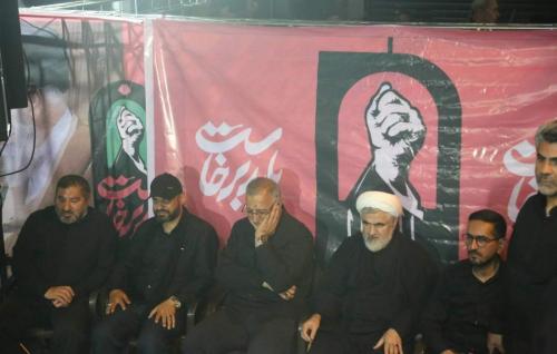  عزاداری هفتمین شب خاکسپاری رهبر شهید