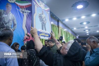 مراسم تشییع پیکر  خلبان شهید مجید کاظمی